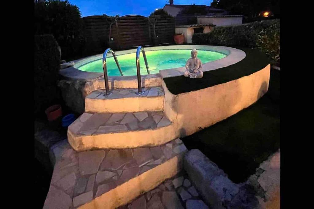 Piscine Cosy, 3 Chambres, 3 Sdb, Havre De Paix A 10 Min Des Plages Mauguio Extérieur photo